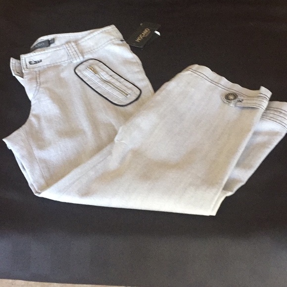 Light grey capris a faded jean look - Picture 1 of 5